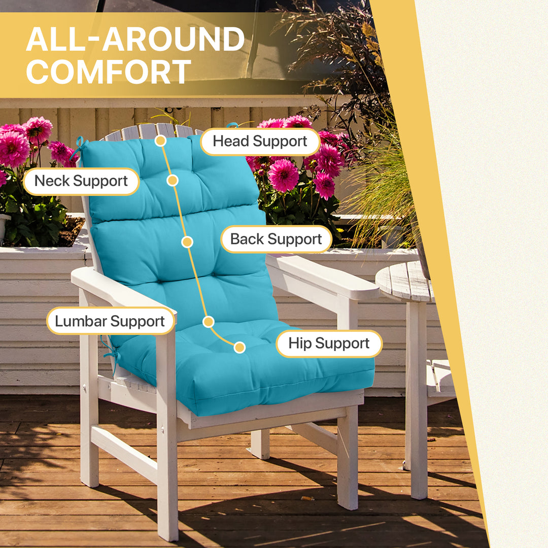 COOS BAY Outdoor Chair Cushions High Back 46x22 Inch, 2 Pack