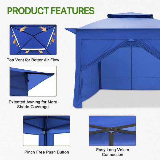 COOS BAY 11x11 Pop Up Gazebo with 4 Sidewalls