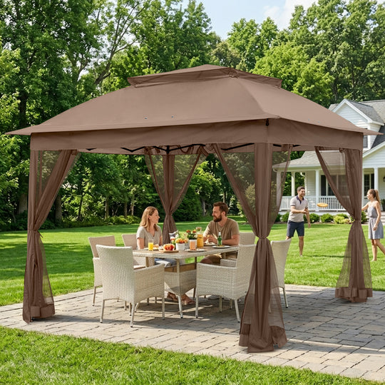 COOS BAY 11x11 Pop Up Gazebo with Mesh Netting