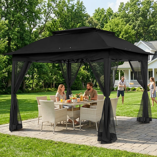 COOS BAY 11x11 Pop Up Gazebo with Mesh Netting