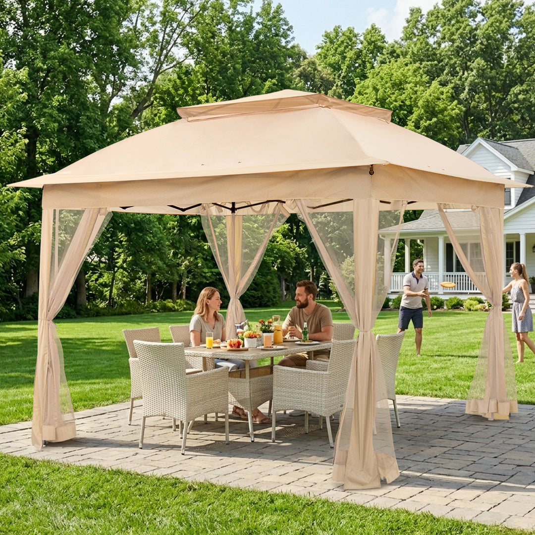 COOS BAY 11x11 Pop Up Gazebo with Mesh Netting