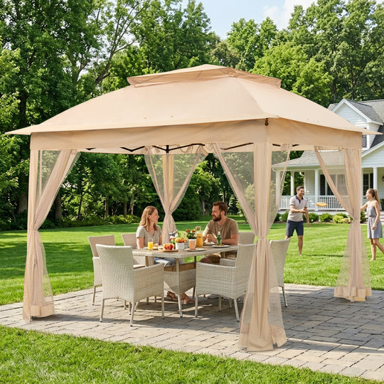 COOS BAY 11x11 Pop Up Gazebo with Mesh Netting