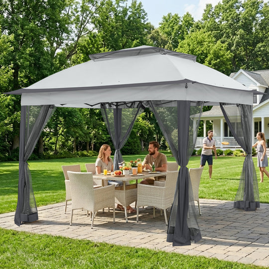 COOS BAY 11x11 Pop Up Gazebo with Mesh Netting