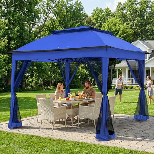 COOS BAY 11x11 Pop Up Gazebo with Mesh Netting