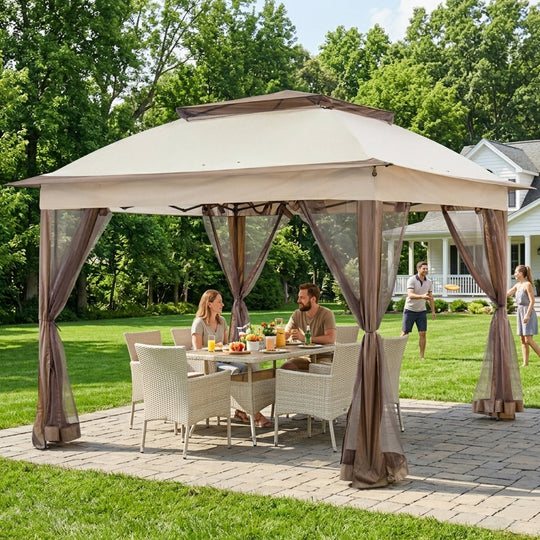 COOS BAY 11x11 Pop Up Gazebo with Mesh Netting