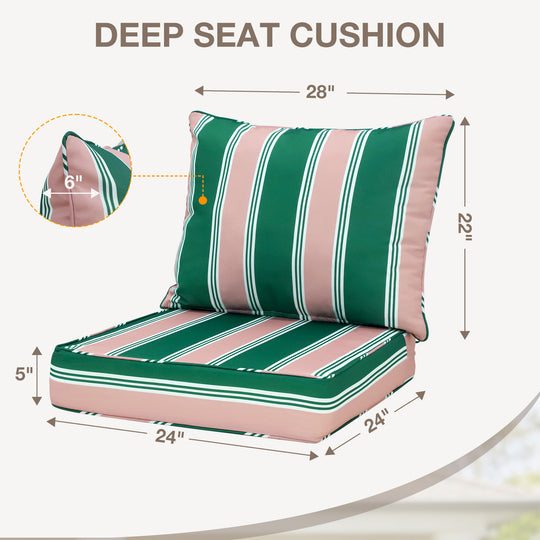 COOS BAY Deep Seat Patio Chair Cushions, 1 Pack