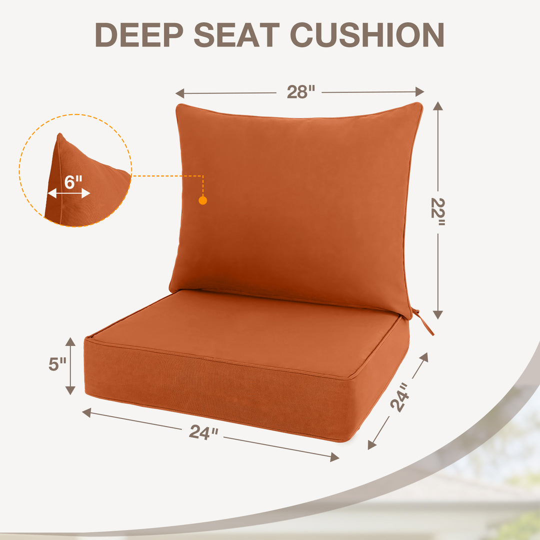 COOS BAY Deep Seat Patio Chair Cushions, 1 Pack