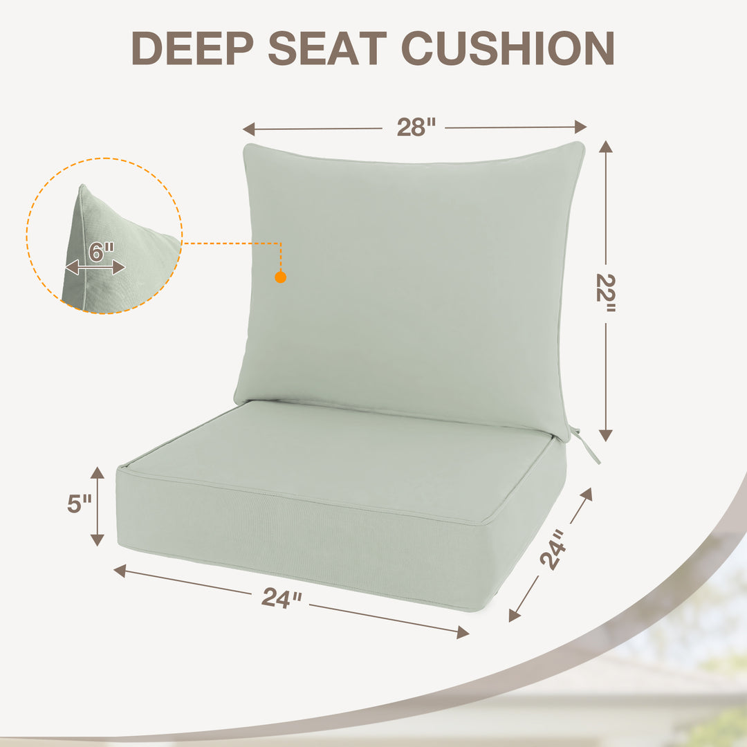 COOS BAY Deep Seat Patio Chair Cushions, 1 Pack