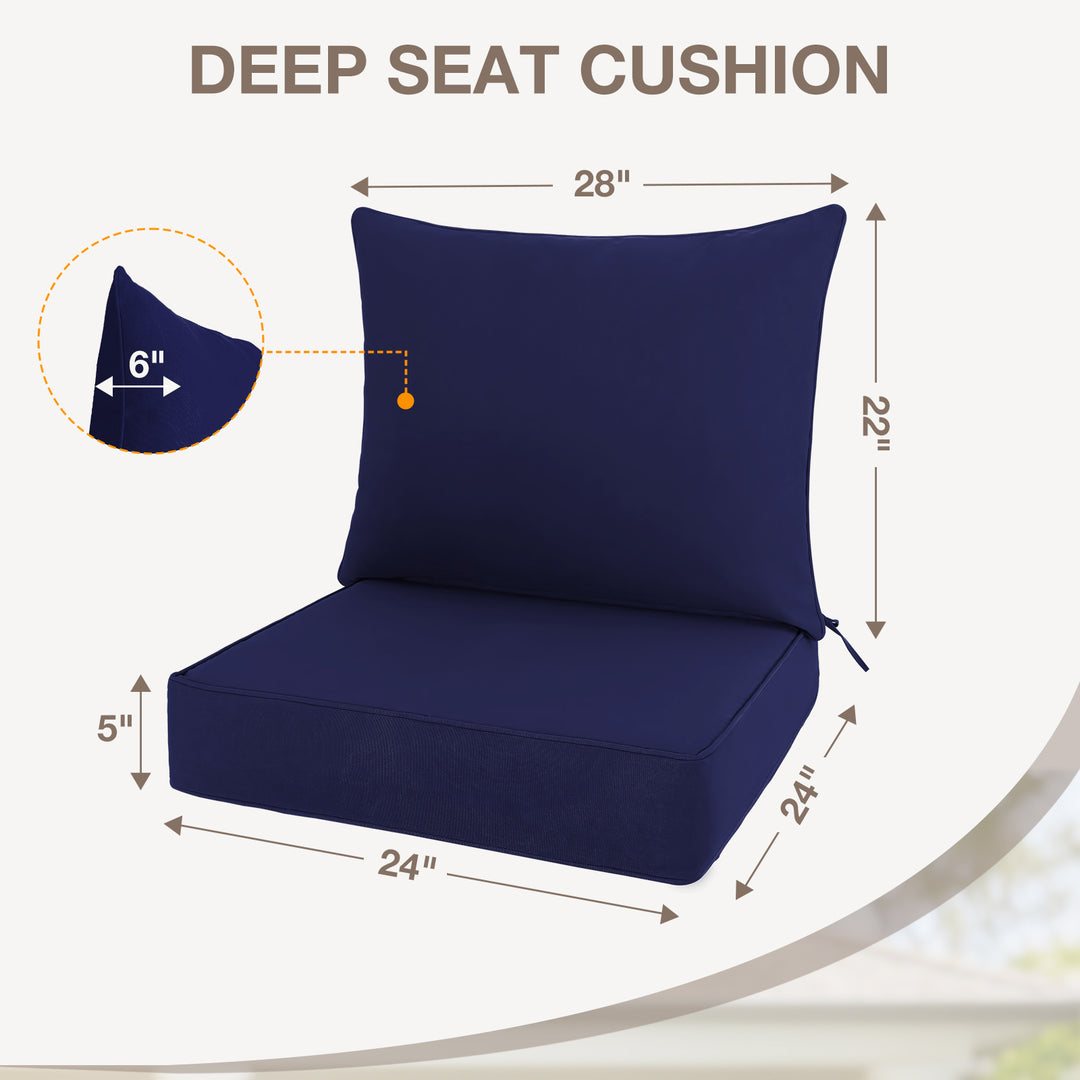 COOS BAY Deep Seat Patio Chair Cushions, 1 Pack