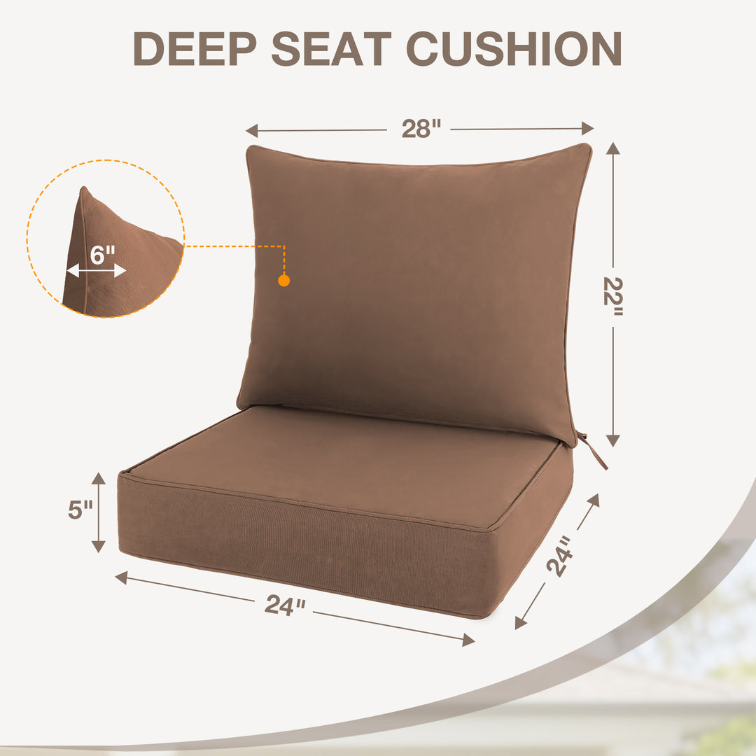 COOS BAY Deep Seat Patio Chair Cushions, 1 Pack