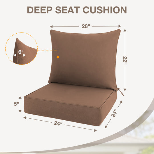COOS BAY Deep Seat Patio Chair Cushions, 1 Pack