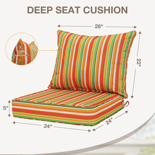COOS BAY Deep Seat Patio Chair Cushions, 1 Pack