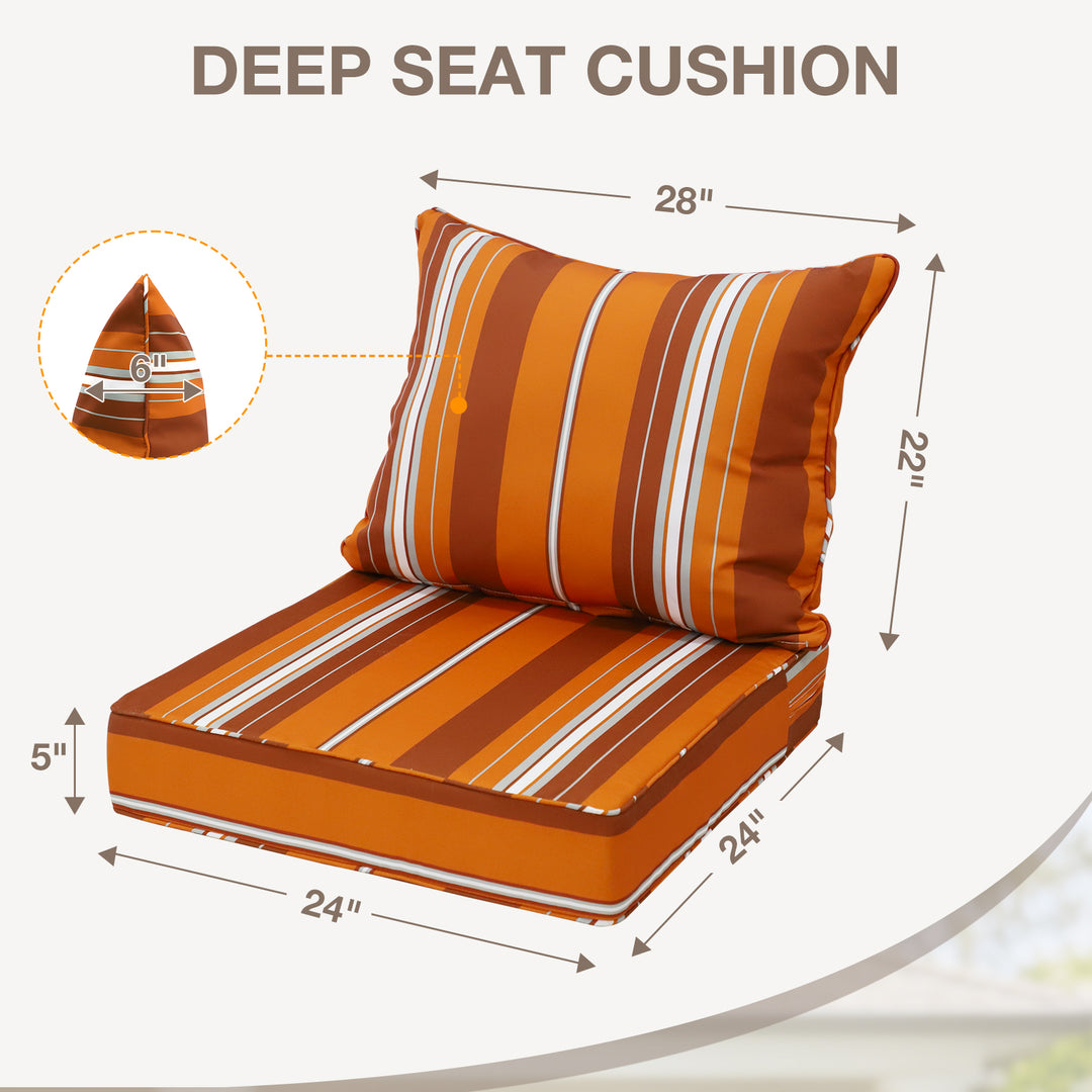 COOS BAY Deep Seat Patio Chair Cushions, 1 Pack