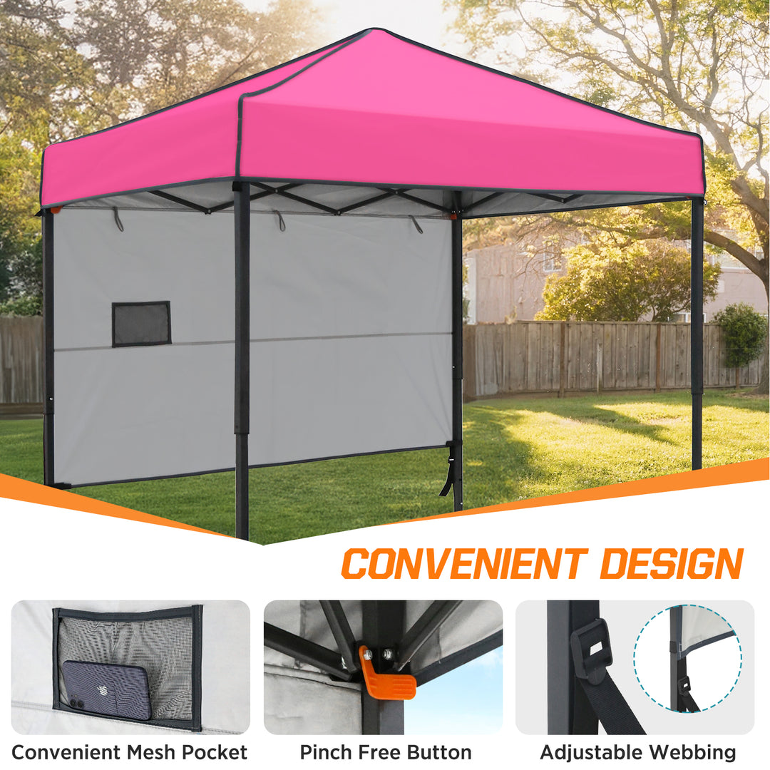 COOS BAY Pop Up Canopy Tent 6x4 with Adjustable Sun Wall