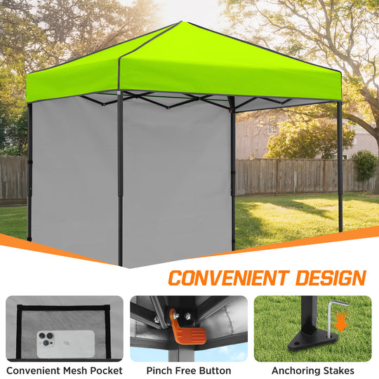 COOS BAY Pop Up Canopy Tent 6x4 with One Removable Sun Wall