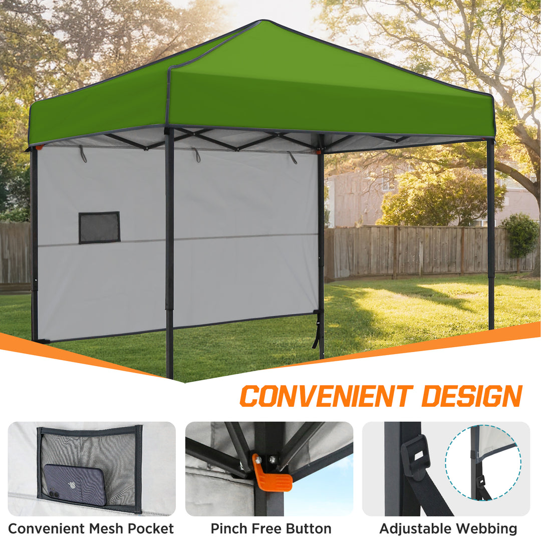 COOS BAY Pop Up Canopy Tent 6x4 with Adjustable Sun Wall