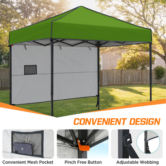 COOS BAY Pop Up Canopy Tent 6x4 with Adjustable Sun Wall
