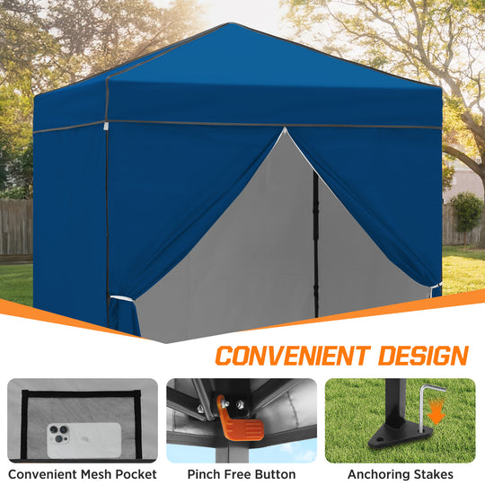 COOS BAY Pop Up Canopy Tent 6x4 with Four Removable Sun Walls