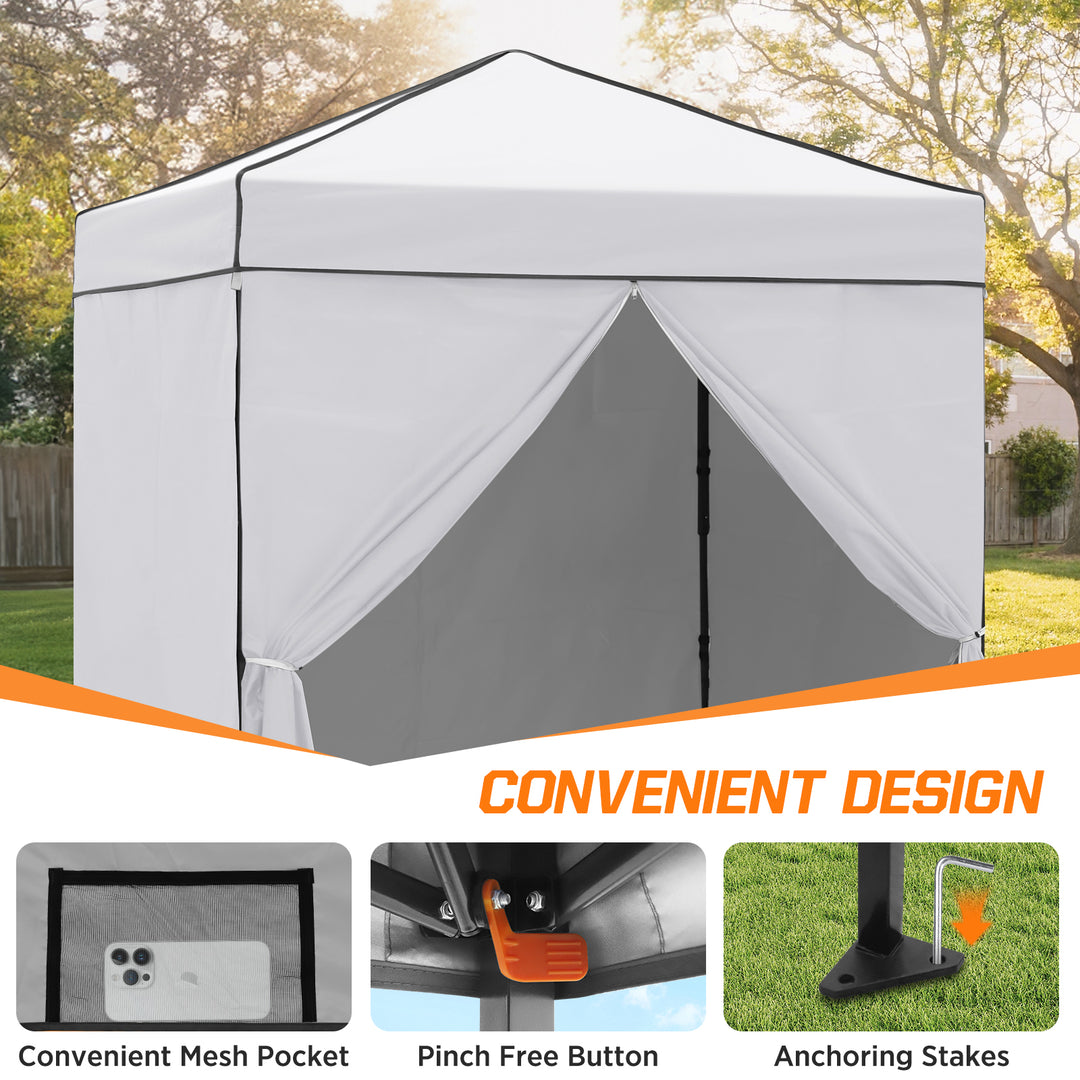 COOS BAY Pop Up Canopy Tent 6x4 with Four Removable Sun Walls