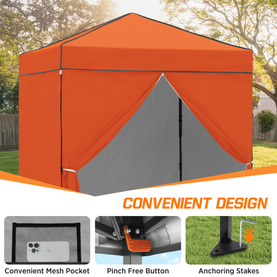 COOS BAY Pop Up Canopy Tent 6x4 with Four Removable Sun Walls