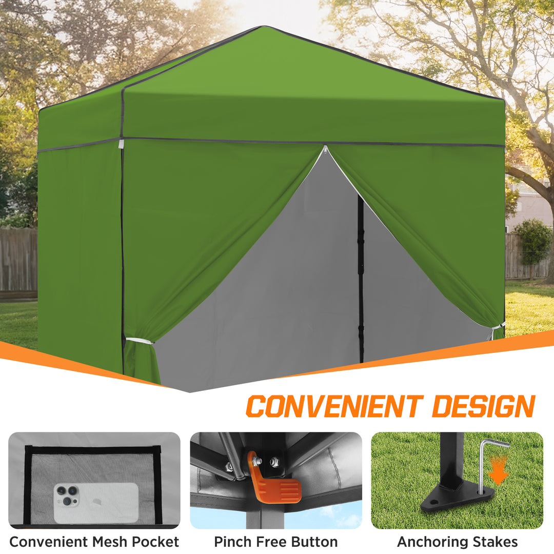 COOS BAY Pop Up Canopy Tent 6x4 with Four Removable Sun Walls