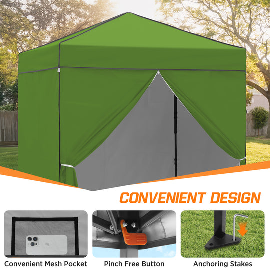 COOS BAY Pop Up Canopy Tent 6x4 with Four Removable Sun Walls