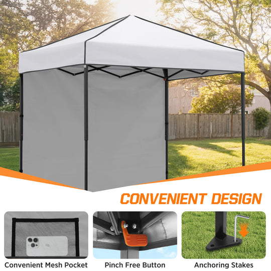 COOS BAY Pop Up Canopy Tent 6x4 with One Removable Sun Wall