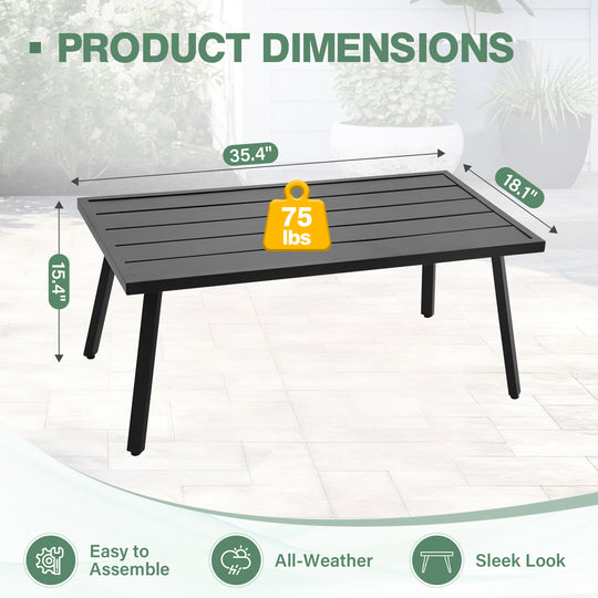 COOS BAY Urban Oasis Metal Side Table/Coffee Table