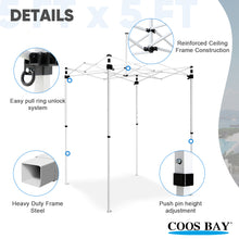 Load image into Gallery viewer, COOS BAY 5x5 Portable Instant Canopy Tent