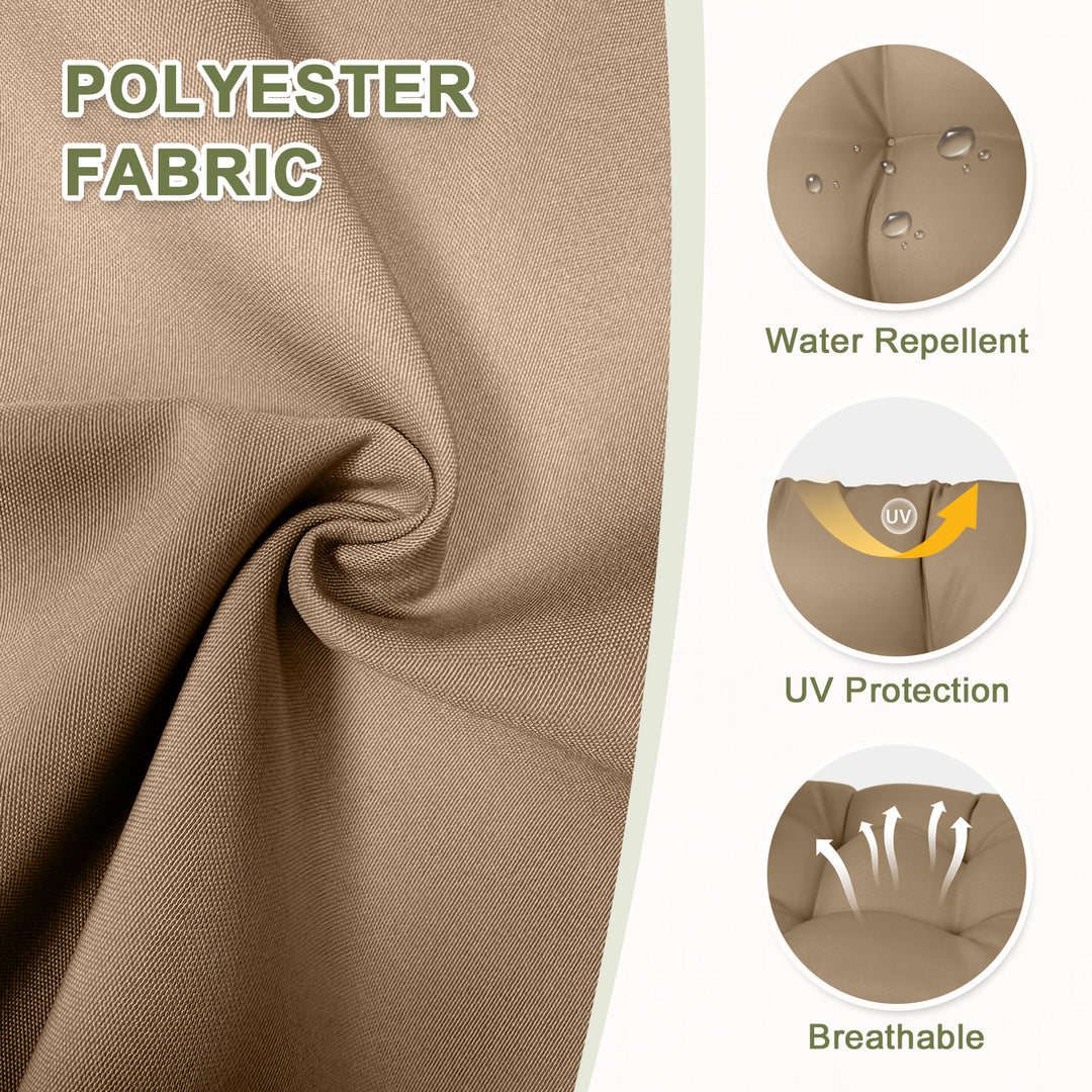 COOS BAY Tufted High Back Chair Cushions, 42x21 Inch, Set of 2