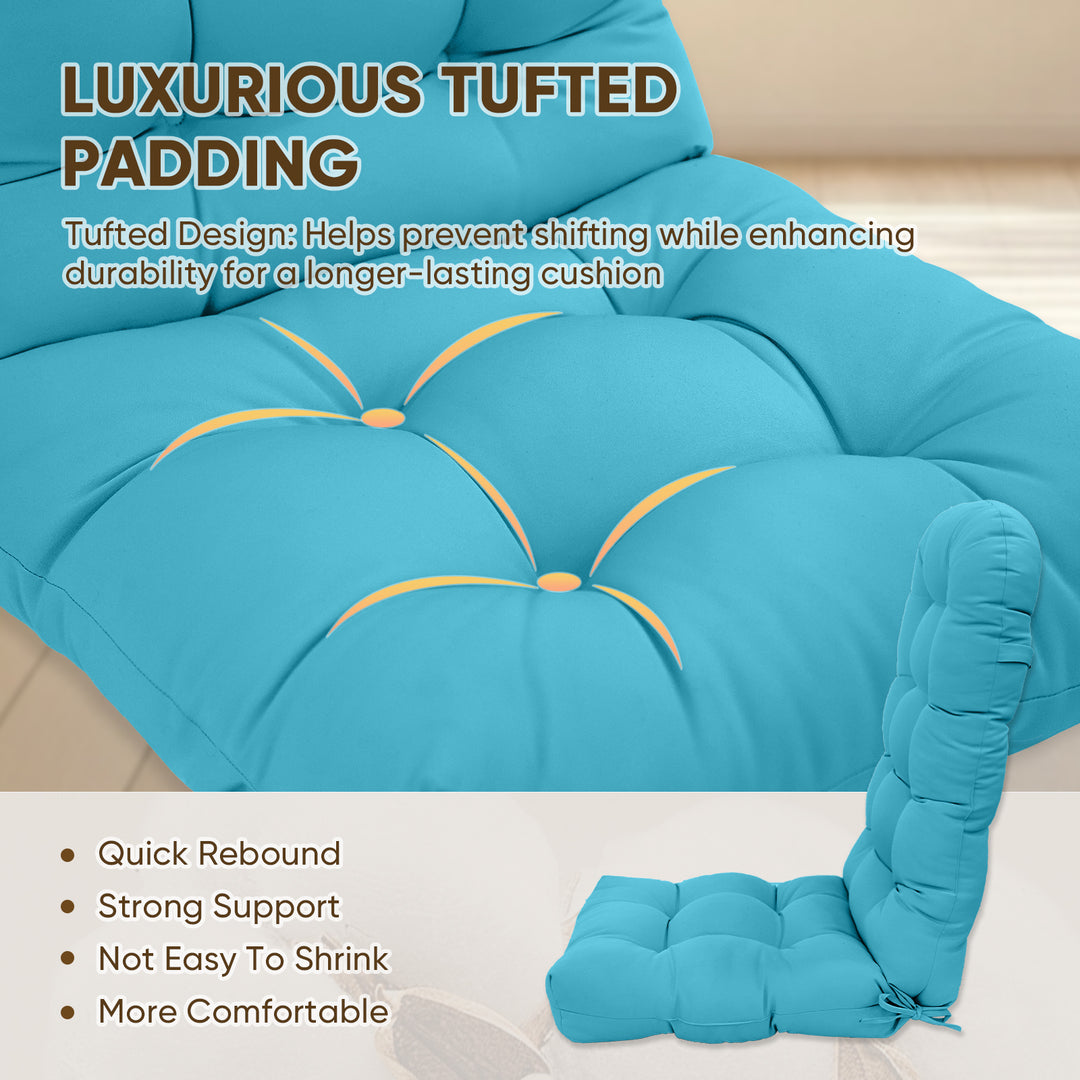 COOS BAY High Back Adirondack Chair Cushions, 49x20x5, Set of 2