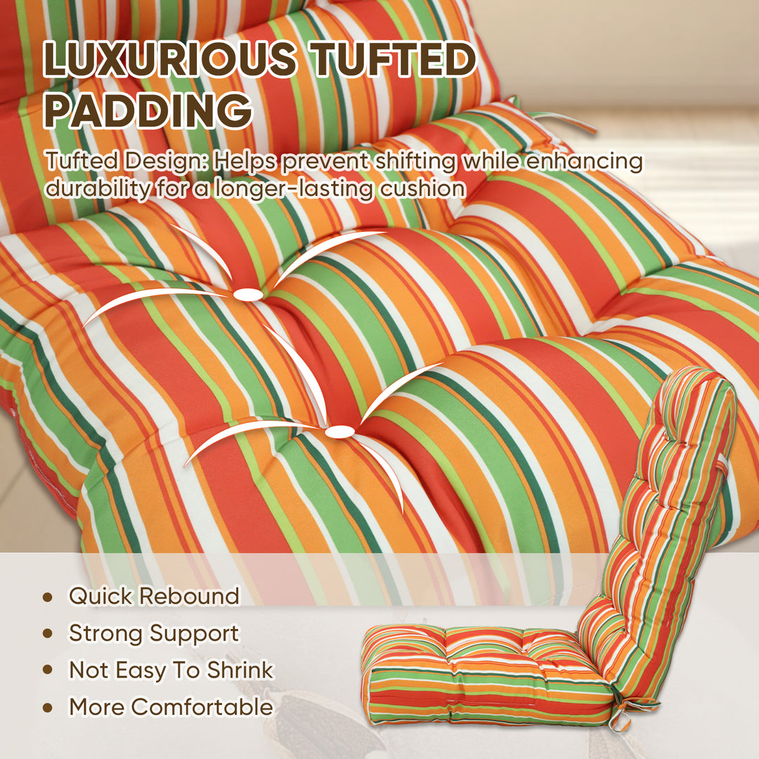 COOS BAY High Back Adirondack Chair Cushions, 49x20x5, Set of 2