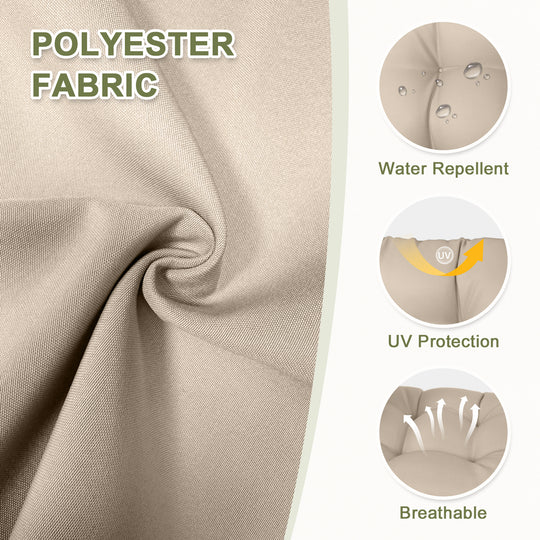 COOS BAY Tufted High Back Chair Cushions, 42x21 Inch, Set of 2