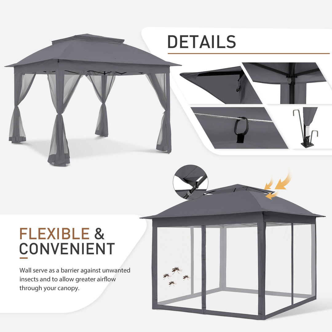 COOS BAY 11x11 Pop Up Gazebo with Mesh Netting
