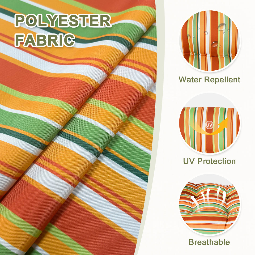 COOS BAY Tufted High Back Chair Cushions, 42x21 Inch, Set of 2