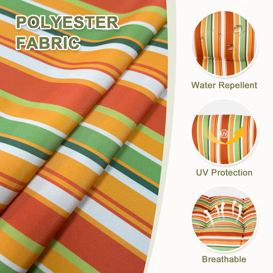 COOS BAY Tufted High Back Chair Cushions, 42x21 Inch, Set of 2