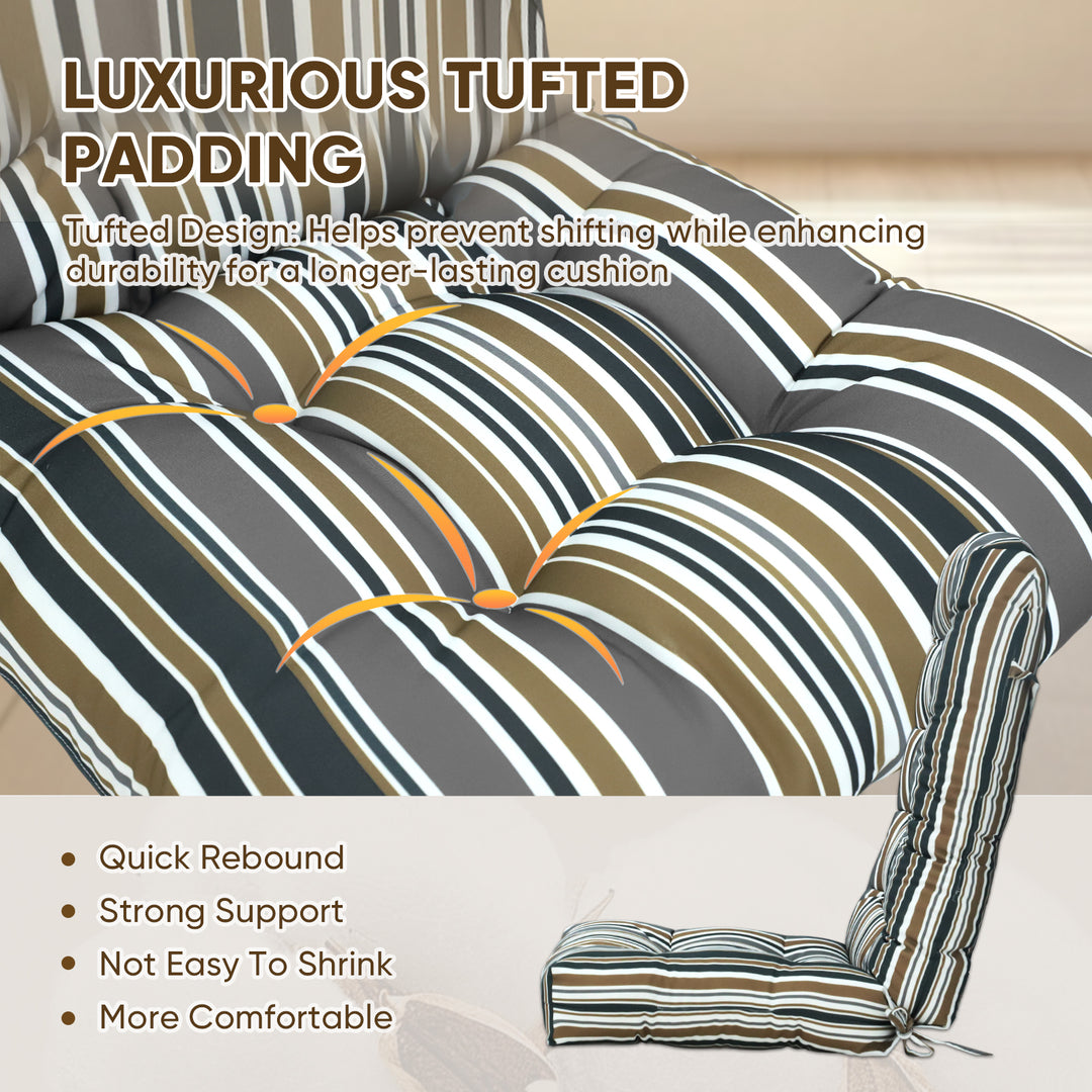 COOS BAY High Back Adirondack Chair Cushions, 49x20x5, Set of 2