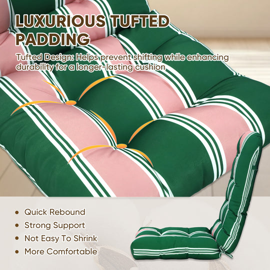 COOS BAY High Back Adirondack Chair Cushions, 49x20x5, Set of 2