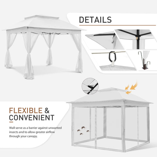 COOS BAY 11x11 Pop Up Gazebo with Mesh Netting