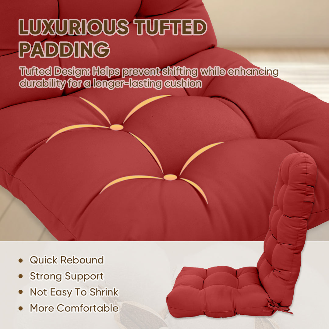 COOS BAY High Back Adirondack Chair Cushions, 49x20x5, Set of 2