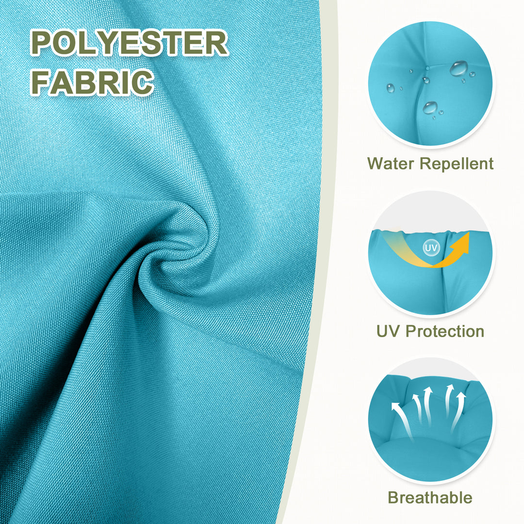 COOS BAY Tufted High Back Chair Cushions, 42x21 Inch, Set of 2