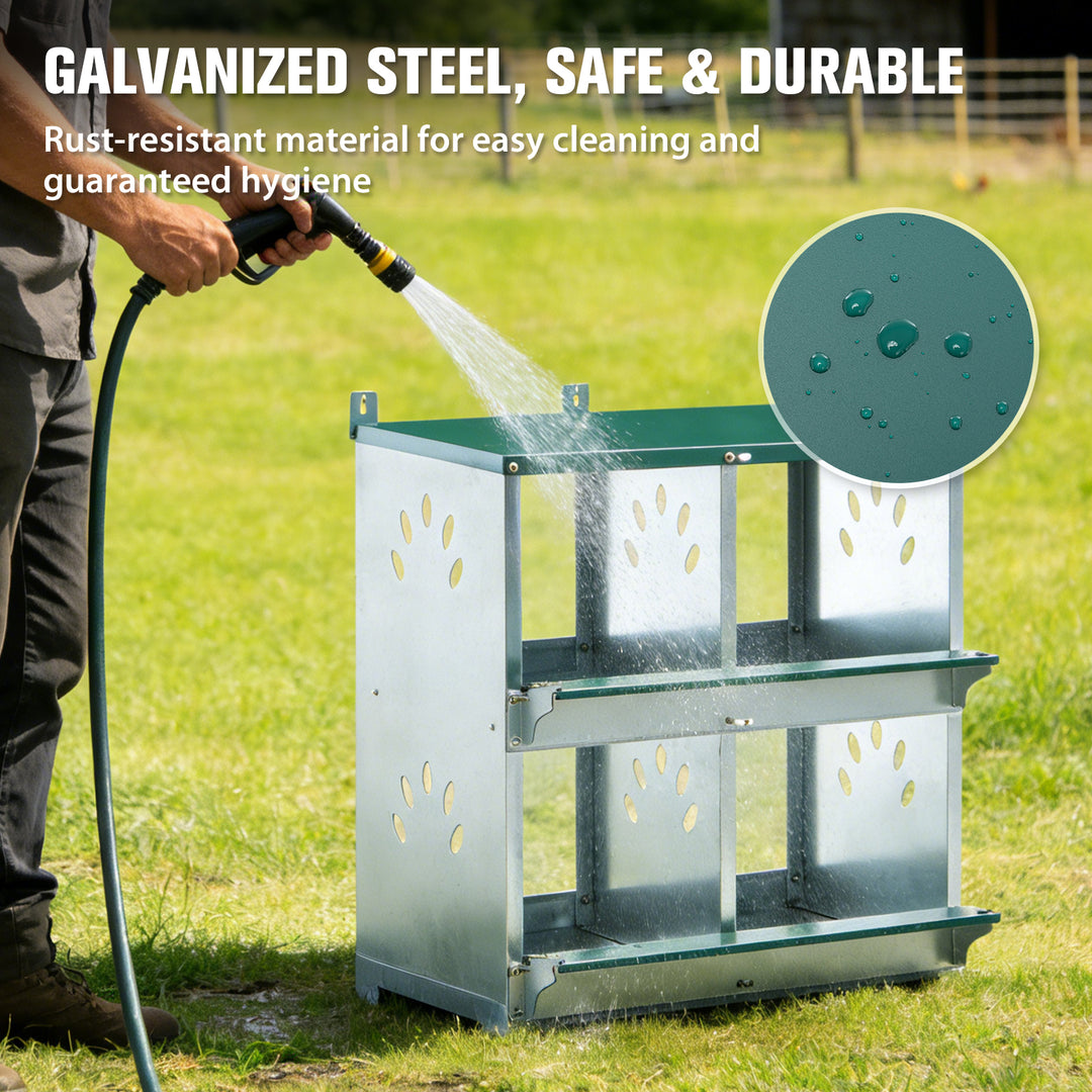 COOS BAY Metal Chicken Nesting Box, Green