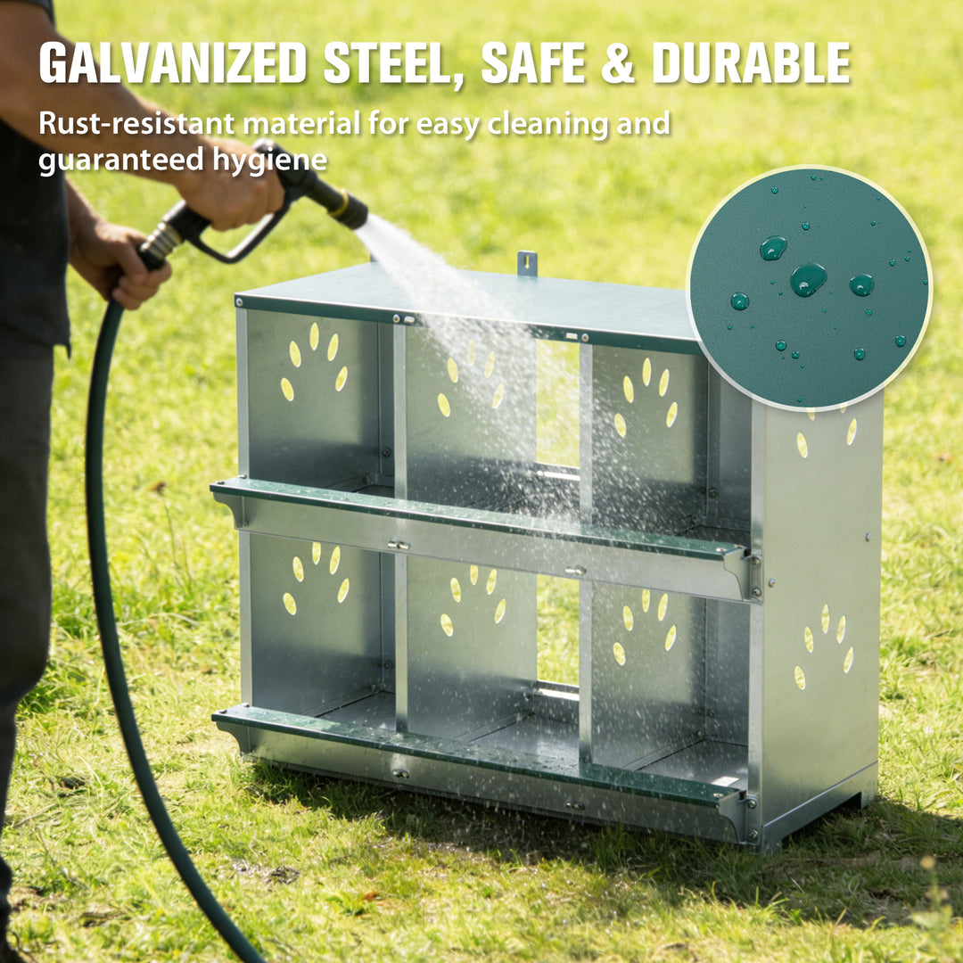 COOS BAY Metal Chicken Nesting Box, Green