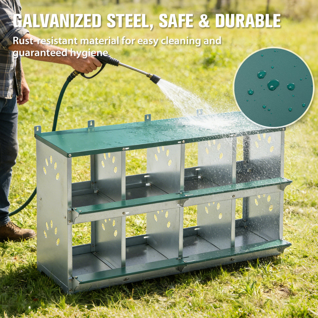 COOS BAY Metal Chicken Nesting Box, Green