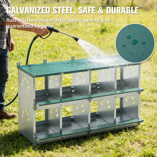 COOS BAY Metal Chicken Nesting Box, Green