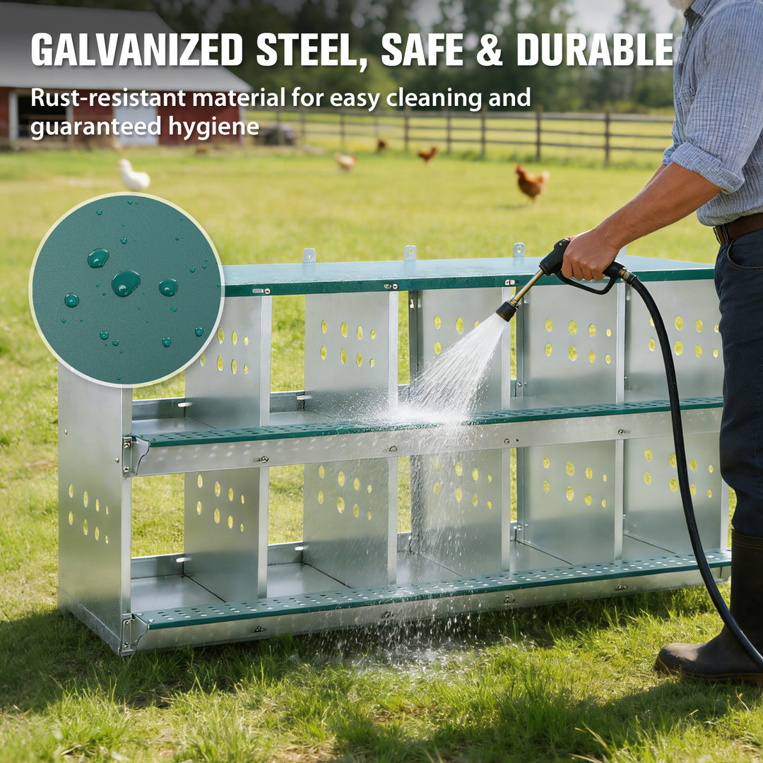 COOS BAY Metal Chicken Nesting Box, Green