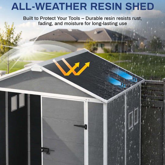 COOS BAY 5x3/6x4/8x6/8x8 Outdoor Storage Shed