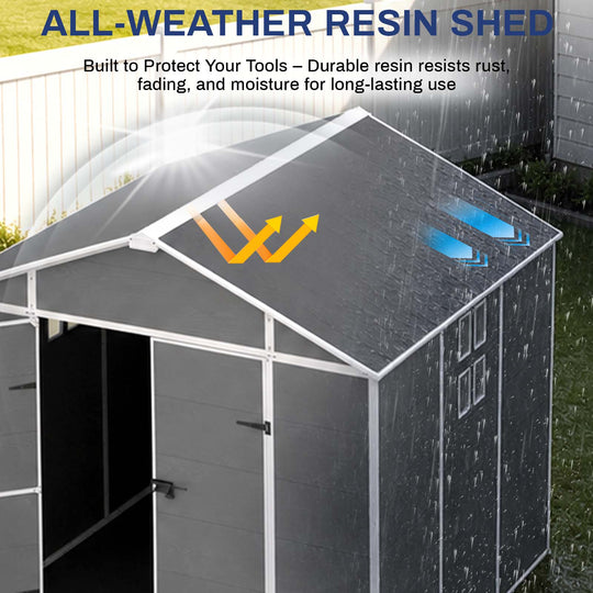COOS BAY 5x3/6x4/8x6/8x8 Outdoor Storage Shed