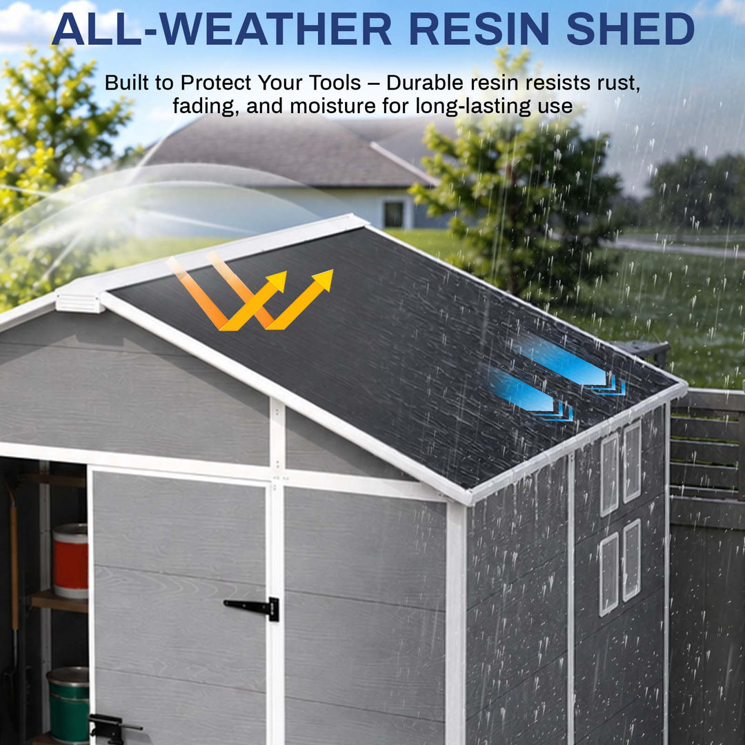 COOS BAY 5x3/6x4/8x6/8x8 Outdoor Storage Shed