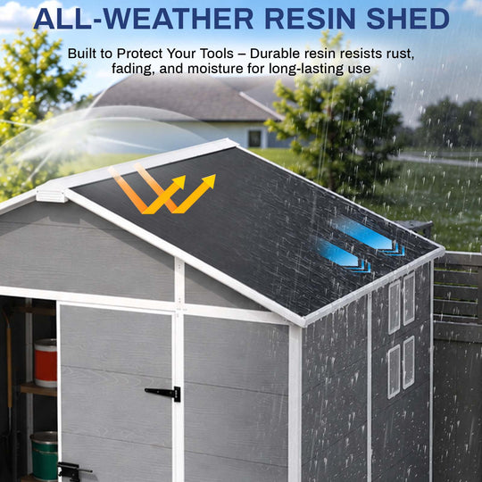 COOS BAY 5x3/6x4/8x6/8x8 Outdoor Storage Shed